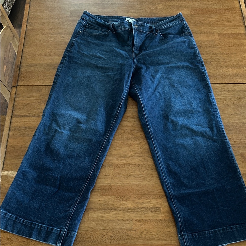 Maurices Dark Blue Wide Leg Jeans